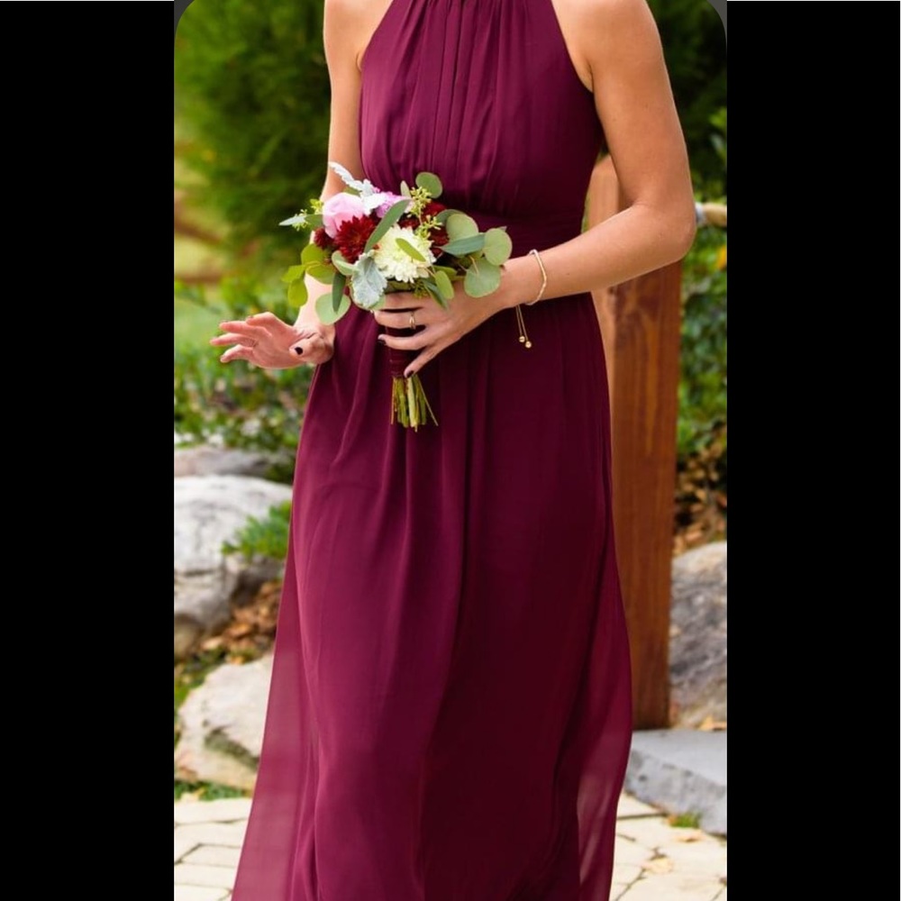 Burgundy bridesmaid dress (maxi)